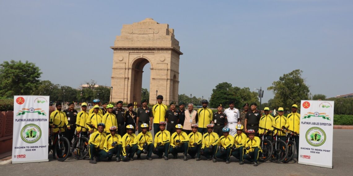 TERRITORIAL ARMY TO COMMEMORATE PLATINUM JUBILEE WITH AN EXPEDITION FROM SIACHEN GLACIER TO INDIRA POINT
