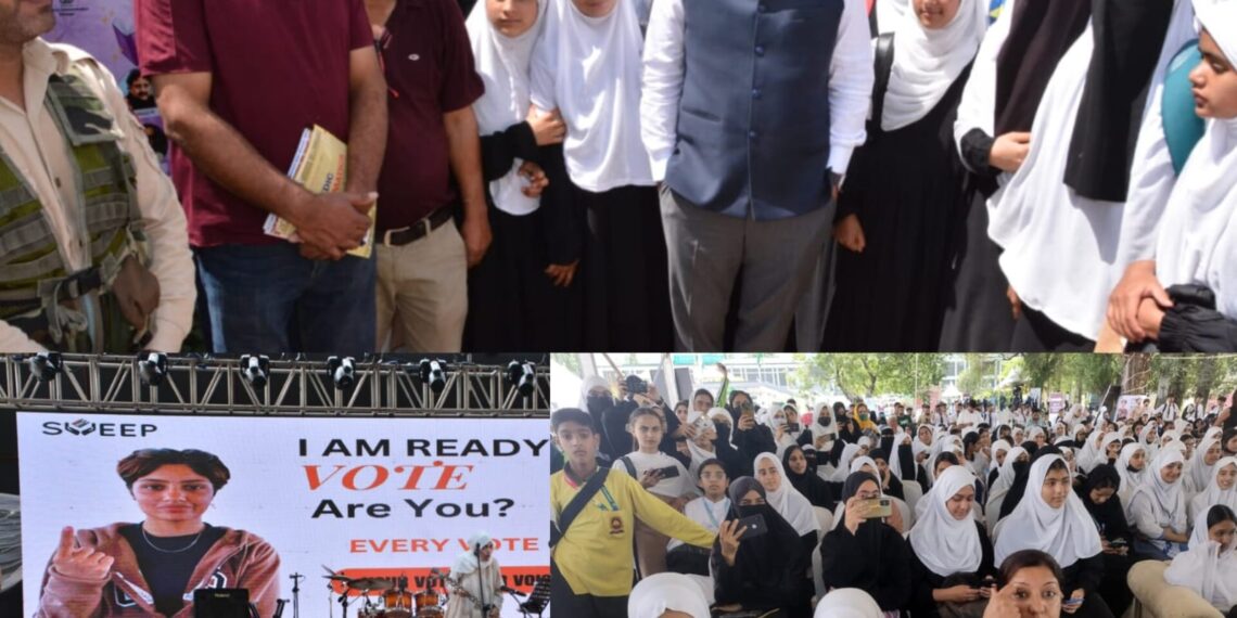 Assembly Elections-2024 Ahead of Elections, District Election Authority Srinagar organised mega voter awareness programme under SVEEP at SKICC