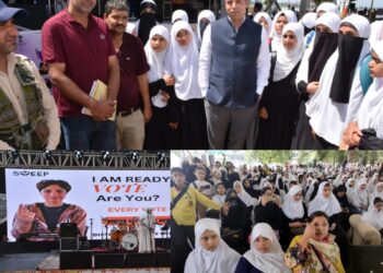 Assembly Elections-2024 Ahead of Elections, District Election Authority Srinagar organised mega voter awareness programme under SVEEP at SKICC
