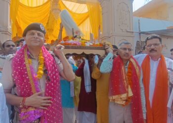 Shri Krishna Janmashtami celebrations begin with Grand Shobha Yatra at Narsingh Dev Ji Temple Ghagwal