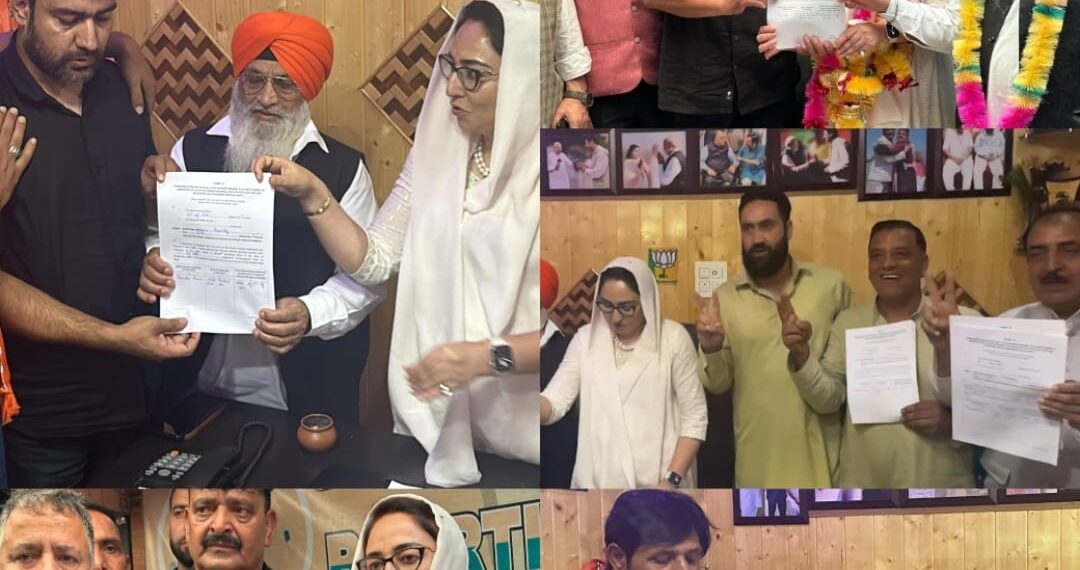 Dr Andrabi hands over Mendate Letters to South Kashmir candidates of BJP