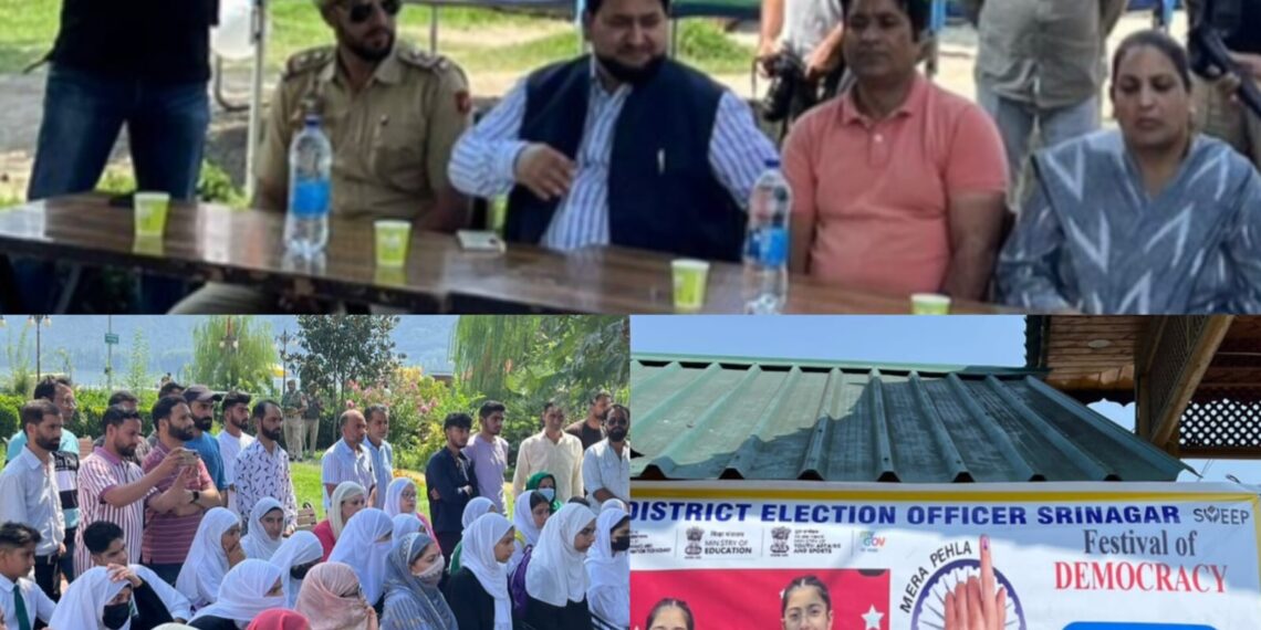 Assembly Elections- 2024 Mega Voter Awareness programme under SVEEP held at Nehru Park in Dal Lake