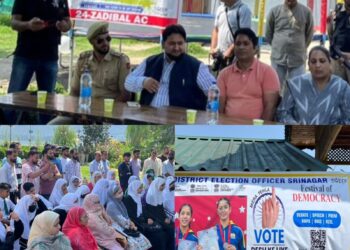 Assembly Elections- 2024 Mega Voter Awareness programme under SVEEP held at Nehru Park in Dal Lake