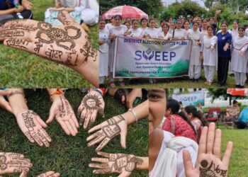 Assembly Elections- 2024 SVEEP Team Reasi organises “Matdata Jagrukta Mehndi Karyakram” to spread voter awareness