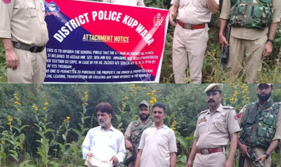 Police attaches property belonging to Pakistan-based terrorist handlers in Kupwara