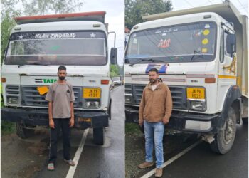 _Illegal extraction & transportation of minerals_ Police seizes 2 vehicles in Kulgam; 2 arrested