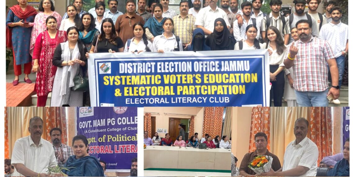 JK Election Deptt conducts awareness program under SVEEP at Govt MAM College