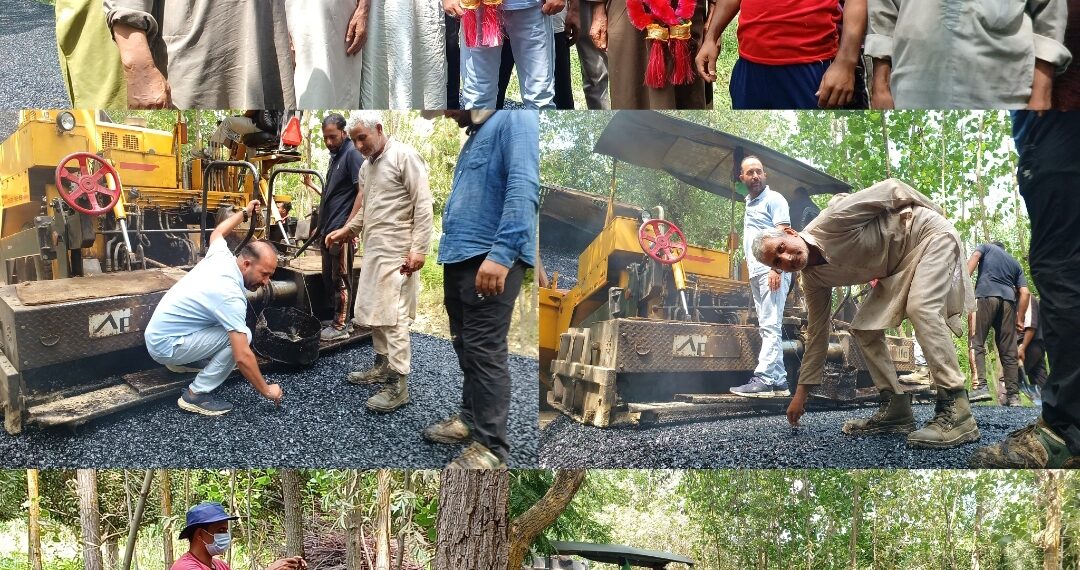 First Time Macdamization work Started On Rakhi Asham to Junction  Road Nowgam In Bandipora, locals expressed gratitude over Former MC Chairman Sumbal.