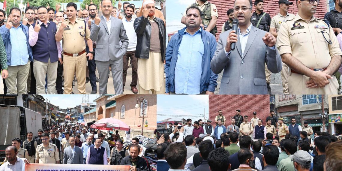 Assembly Elections-2024 SVEEP Rally held at Shopian for enhancing voter awareness