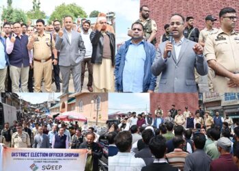 Assembly Elections-2024 SVEEP Rally held at Shopian for enhancing voter awareness