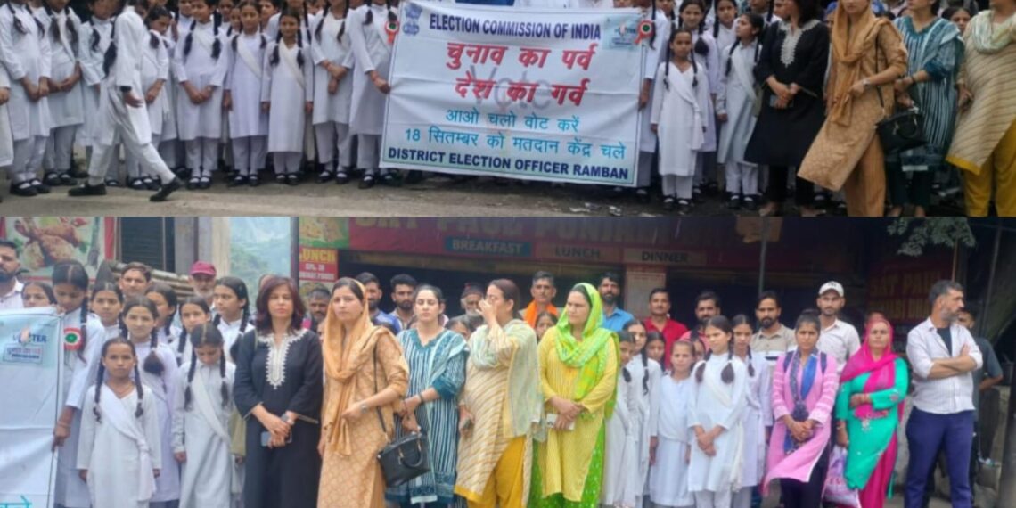 Assembly Elections-2024 SVEEP awareness campaign sensitizes voters in rural, urban areas across Ramban