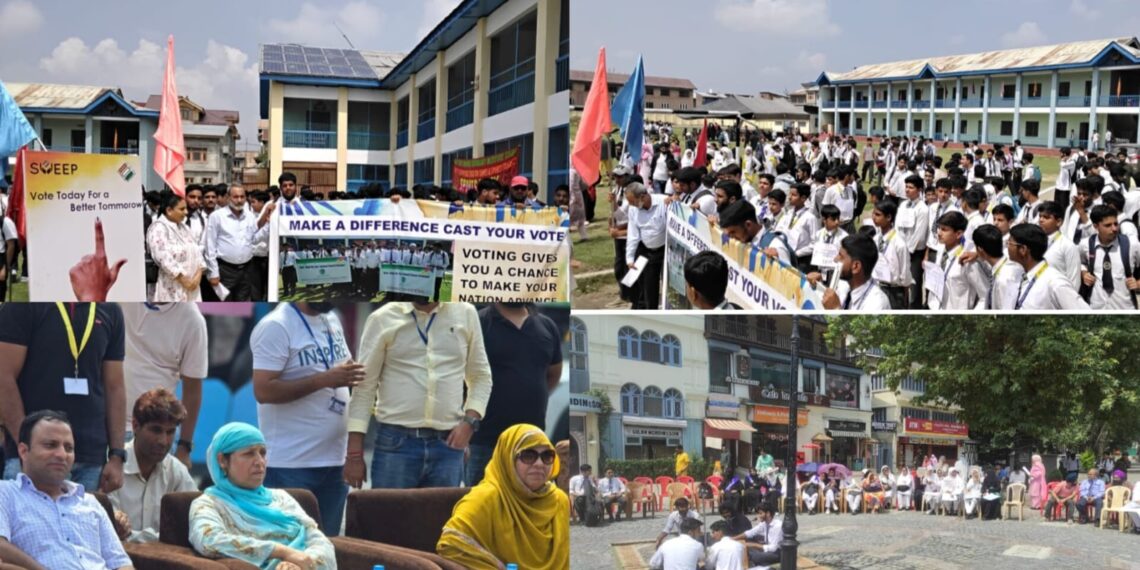 Assembly Elections-2024 District Election Office Srinagar organises series of Voter Awareness Programmes under SVEEP across City