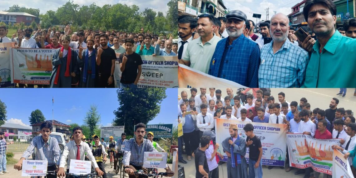 Assembly Elections-2024 SVEEP: Nukad Natak & Cycle Rally organised at Imam Sahib and Zainapora