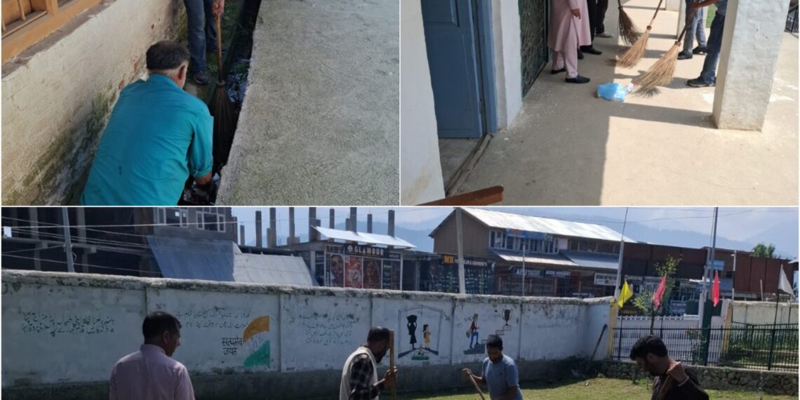 Assembly Elections-2024 Cleanliness Drive Conducted at Polling Station in Chandilora, Tangmarg