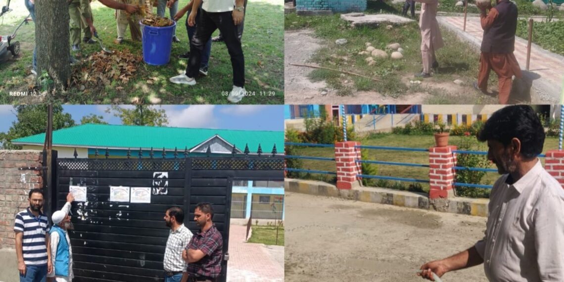 Assembly Elections-2024 Cleanliness Drives held at polling stations of Shopian for green & clean election