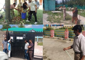 Assembly Elections-2024 Cleanliness Drives held at polling stations of Shopian for green & clean election