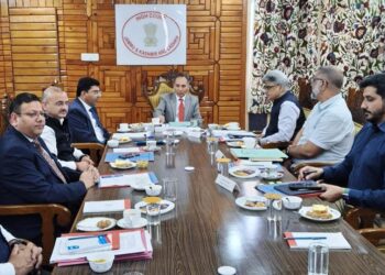 Justice Tashi Rabstan reviews the status of ongoing infrastructural projects of judiciary in UT of Jammu and Kashmir