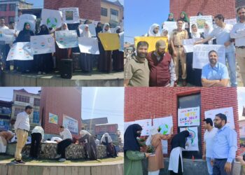 Assembly Elections- 2024 Inspiring civic participation through Art: Poster Writing & Painting Competition held at Clock Tower Shopian