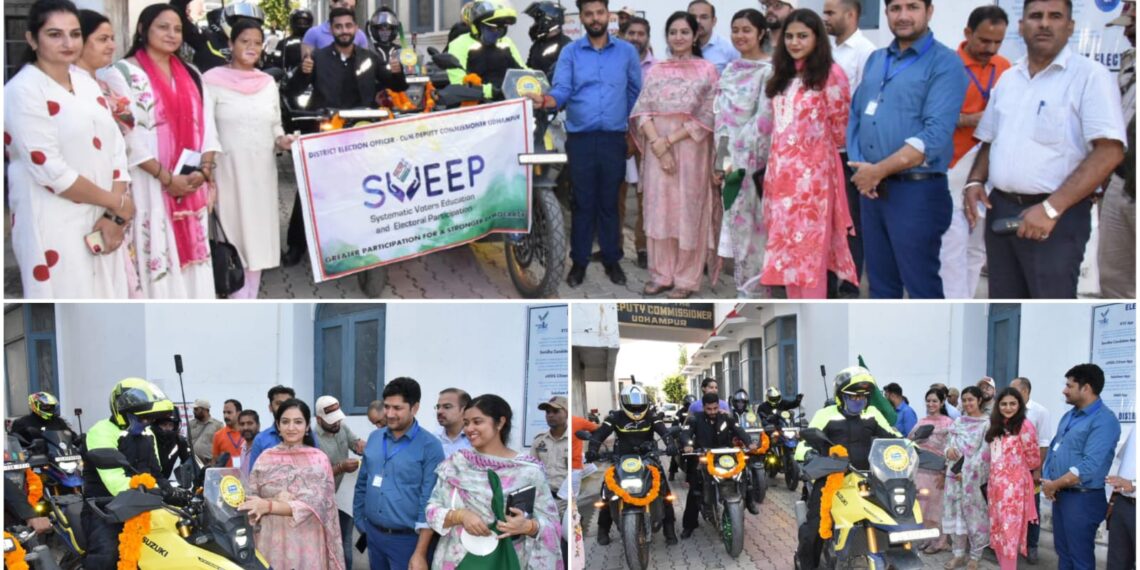 Assembly Elections- 2024 Super Bikers Join SVEEP campaign to promote voter awareness in Udhampur