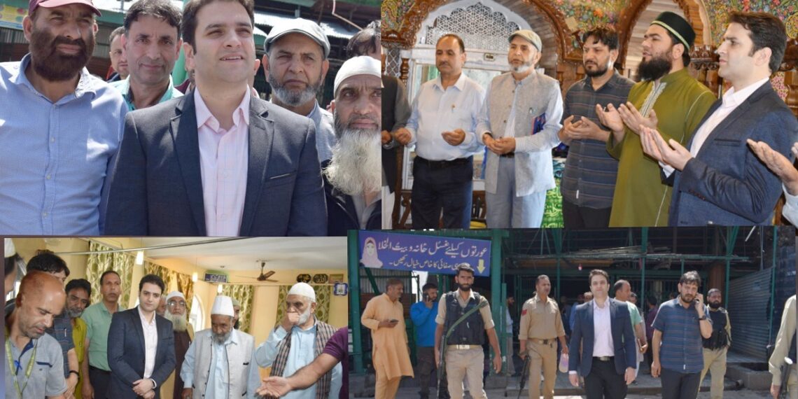 DC Kulgam visits Ziyarat Shareef Mir Syed Ali Hussain Simnani (RA) & Ziyrat Shareef Sheikh Noor Din Noorani at Qaimoo