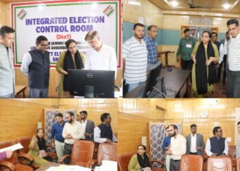 Assembly Elections- 2024 General Observers for Srinagar inspect MCMC, Election Control Room