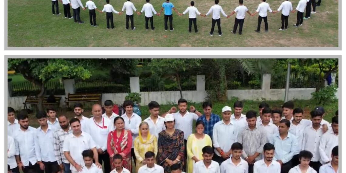 Assembly Elections- 2024 District Election team organizes human chain event at GDC Boys Udhampur