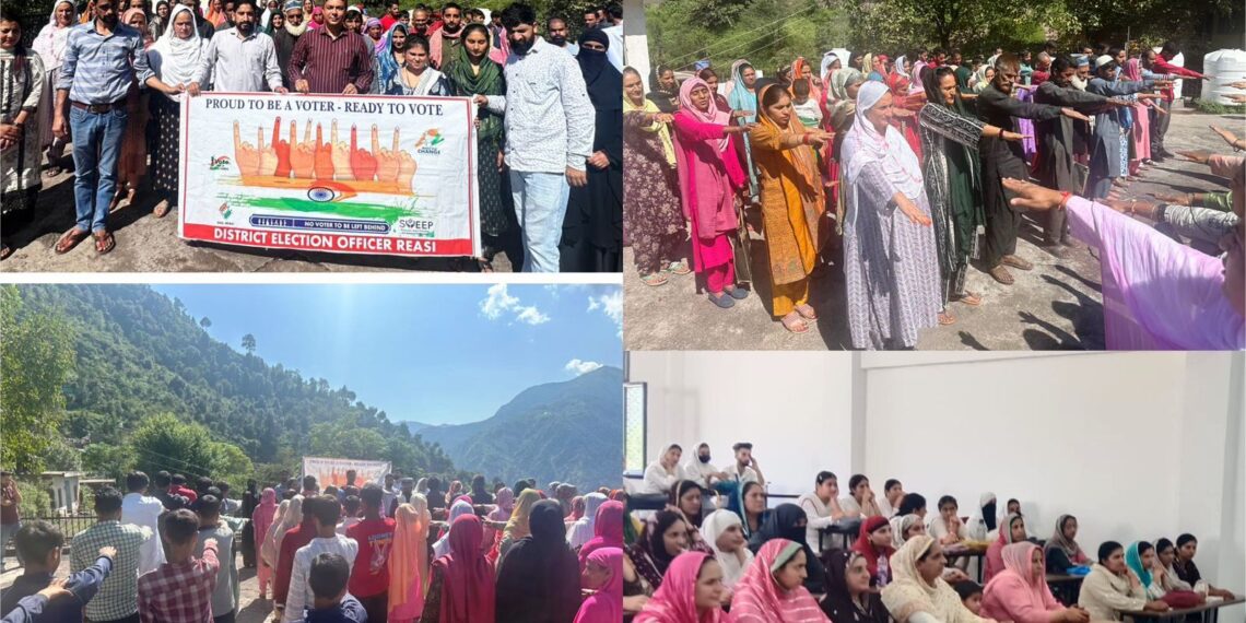 Assembly Elections- 2024 Election Awareness Campaign in Remote Areas of Dharmari and Mahore in Reasi District