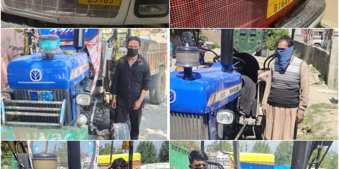_Illegal mining & transportation of minerals;_ Police arrests 06 persons, seized 06 vehicles in Kulgam