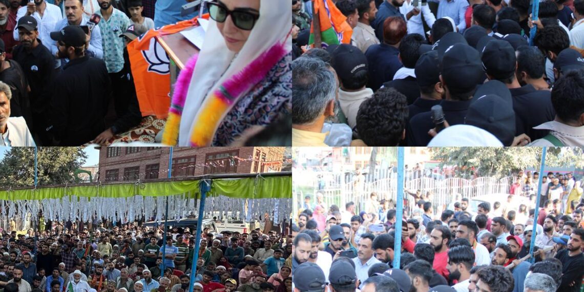 ڈاکٹر اندرابی نے ارشد بھٹ کے ساتھ راج پورہ میں ایک طویل  روڈ شو اور زبردست ریلی میں شرکت کی