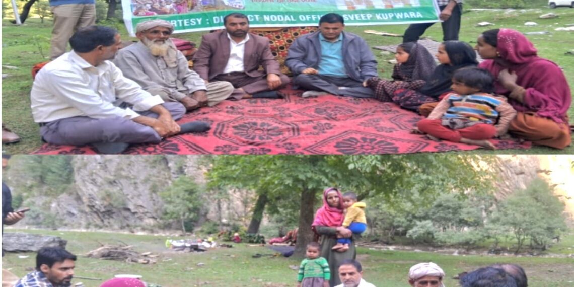 SVEEP Team Kupwara visits Ring Bala Machil, close to LOC, engages with tribals, other voters  for active Participation in upcoming Assembly Elections.