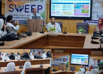 Assembly Elections-2024 SVEEP: Grand Awareness program for Young Female Voters held at GDC for Women Pulwama