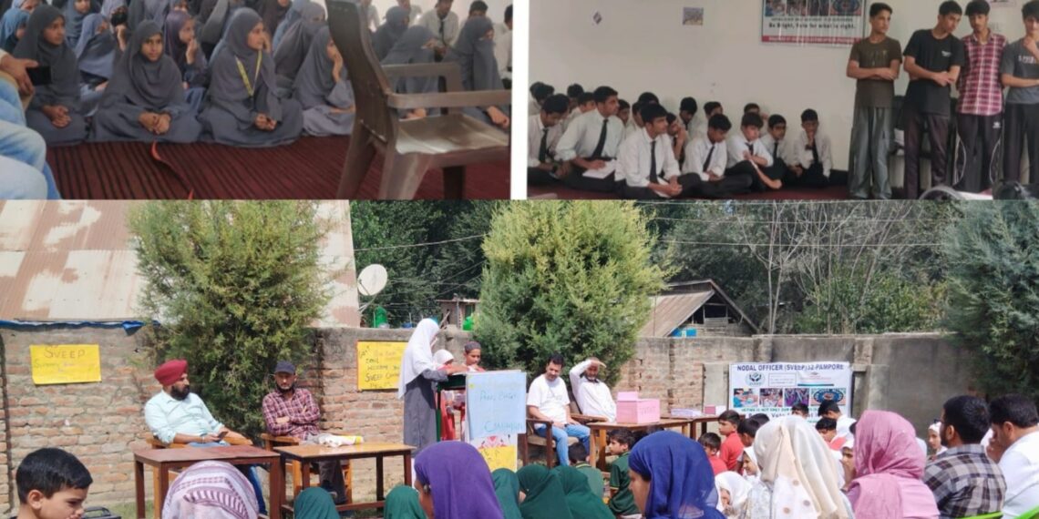Assembly Elections-2024 SVEEP Awareness programmes held at Pampore Pulwama
