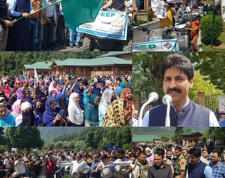 Assembly Elections-2024 District Election Officer Anantnag flags-off Mega SVEEP event in Pahalgam