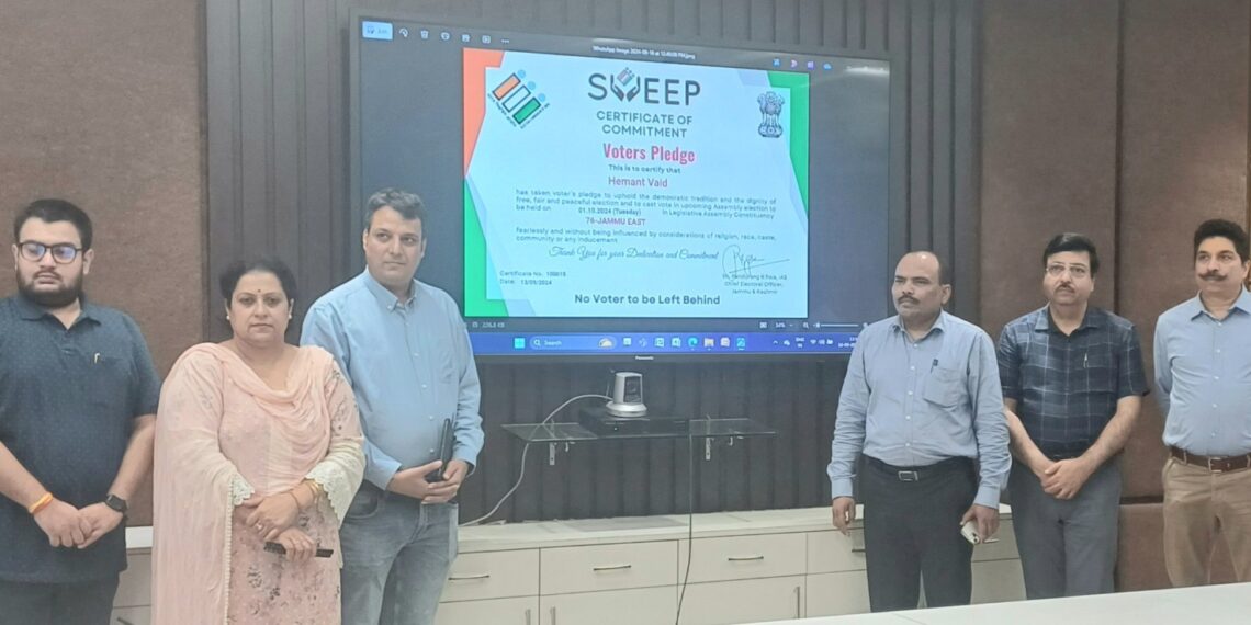 Assembly Elections-2024 CEO launches Voters’ Pledge campaign under SVEEP
