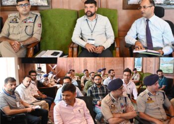 Assembly Elections-2024 Police Observer Shopian hold meeting with Zonal, Sectoral Magistrates,  Police Officers