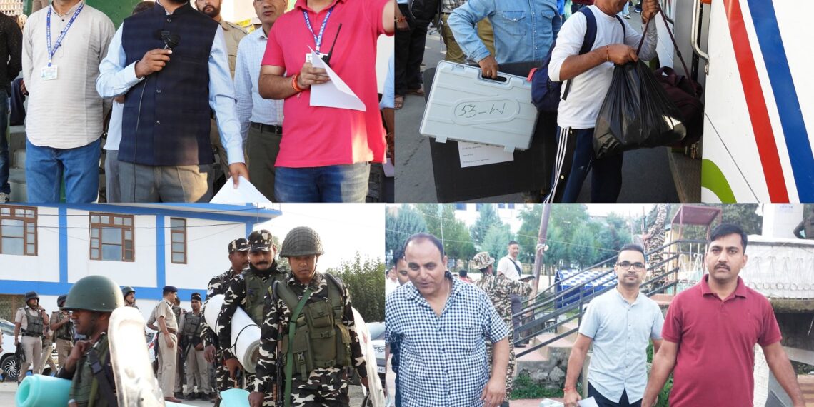 Assembly Elections-2024 DEO Flags off Polling Parties, EVMs to 534 polling stations across 3 ACs of Doda District