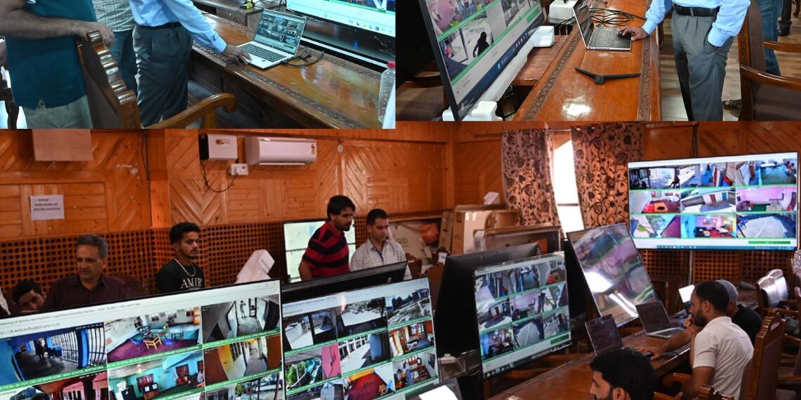 Assembly Elections-2024 10 LED Displays for Web Casting installed for monitoring polling across Shopian Observers to keep close watch on the polling process