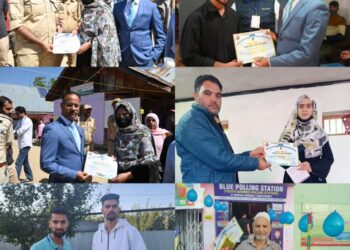Assembly Elections-2024 DEA Shopian honours first time voters, first voters of the day in a novel initiative