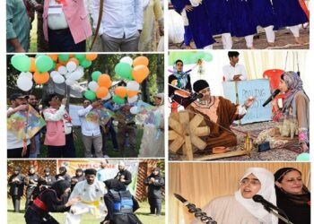 Assembly Elections-2024 Zabarwan Park witnessed a vibrant display of Unity as thousands gathered for Mega Voter Awareness Event under SVEEP