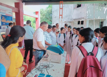 Assembly Elections-2024 EVM demonstration, voter awareness program held at GHSS Mahanpur under SVEEP