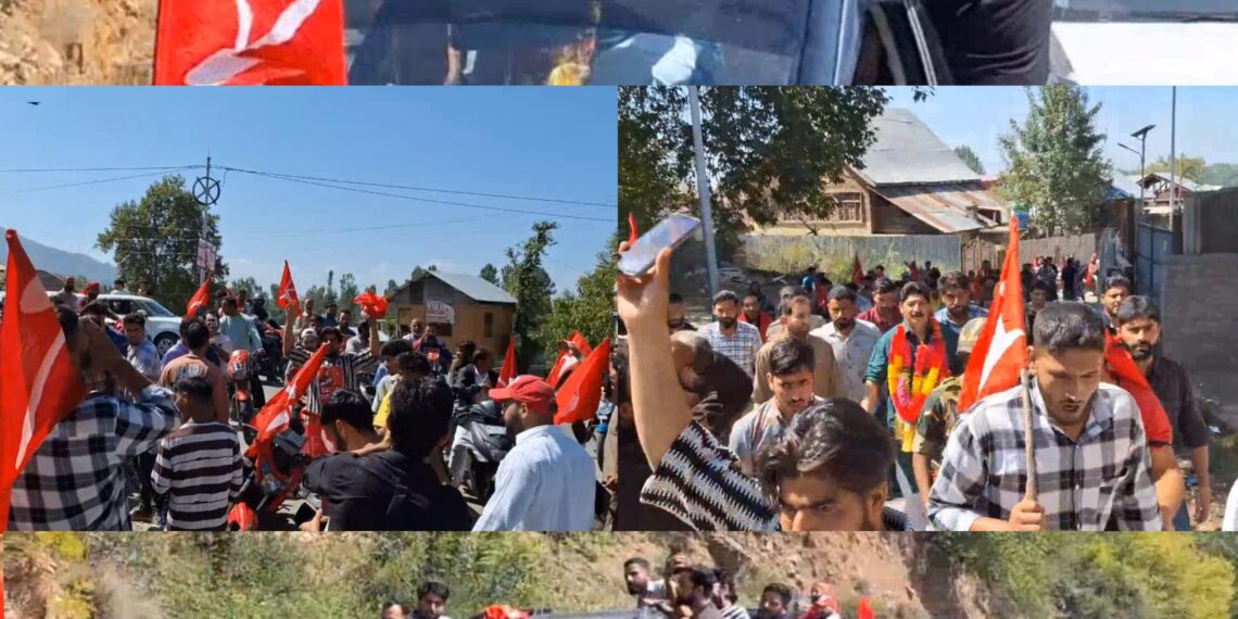 NC candidate Sonawari Hilal Akbar Lone Holds Road show in Bazipora Ajas to Garoora Bandipora