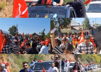 NC candidate Sonawari Hilal Akbar Lone Holds Road show in Bazipora Ajas to Garoora Bandipora