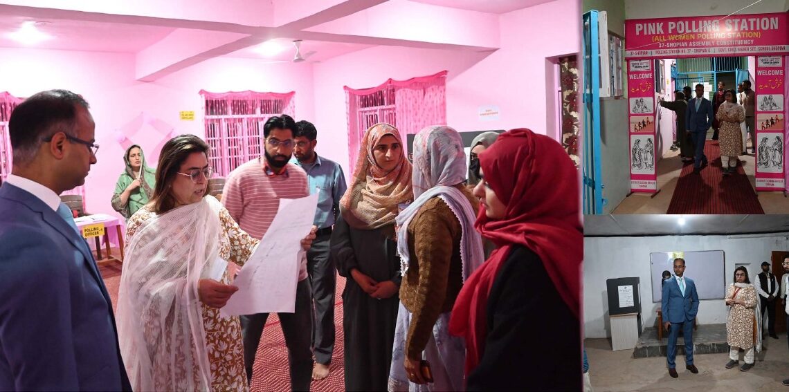 General Observer, Shopian, Roohi Khan visits various polling stations of  Shopian AC, oversees the conduct of polling process.