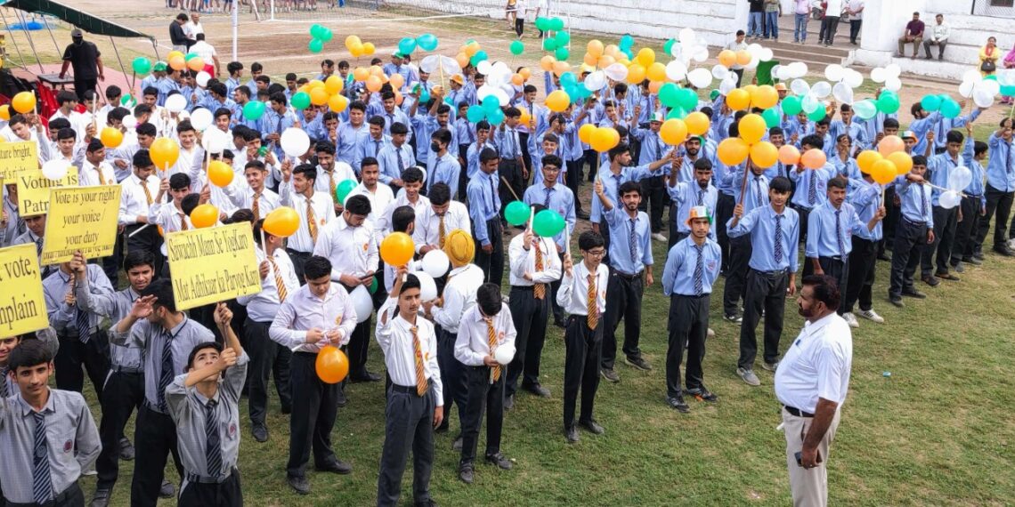 Assembly Elections-2024 Mega Balloon Rally organized under SVEEP at Rajouri