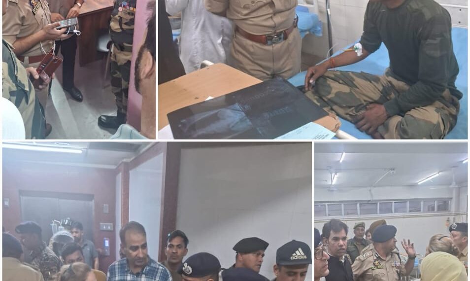 IGP Kashmir Visits Injured BSF Soldiers at Hospital