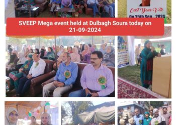 Assembly Elections-2024 Mega SVEEP Event promotes Voter Awareness at Dul Bagh Park Soura