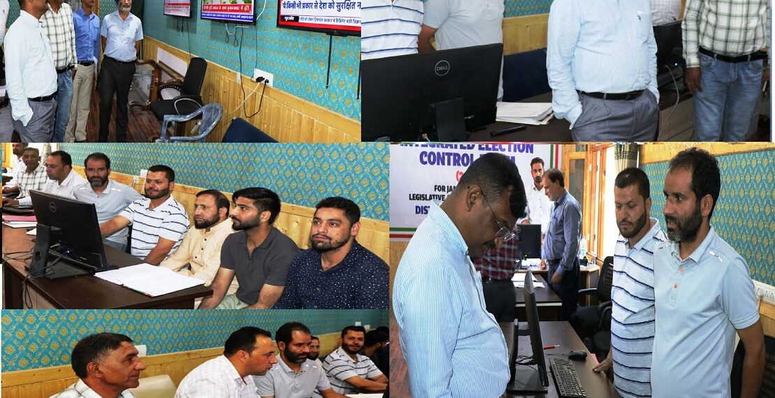 Assembly Elections-2024 Police Observer Srinagar visits MCMC, ICR, reviews functioning