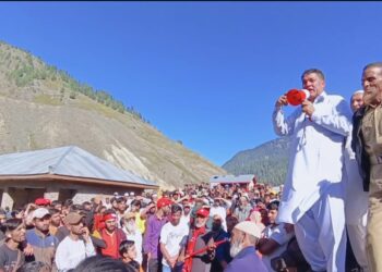 نذیر احمد گریزی، سابق ڈپٹی اسپیکر اور سینئر این سی لیڈر، آنے  والے انتخابات سے قبل پورے وادی گریز میں روڈ شو منعقد کر رہے ہیں