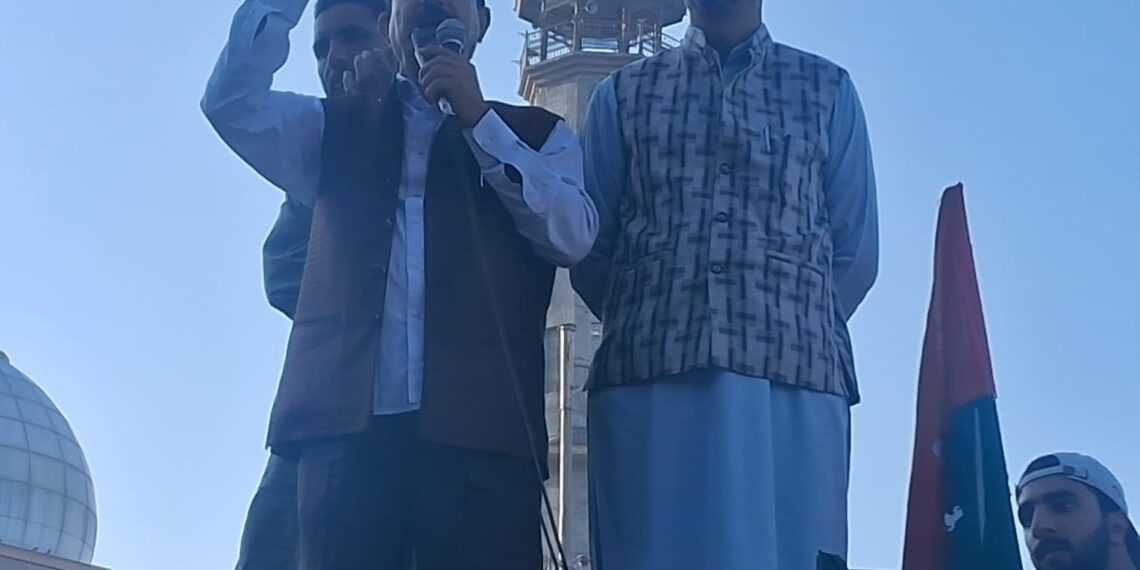 عوامی اتحاد پارٹی   کی طرف سے چرارشریف میں  انتخابی۔ جلسہ منعقد، گیس سلینڈر پر بٹن دبانے کی عوام سے اپیل  کی