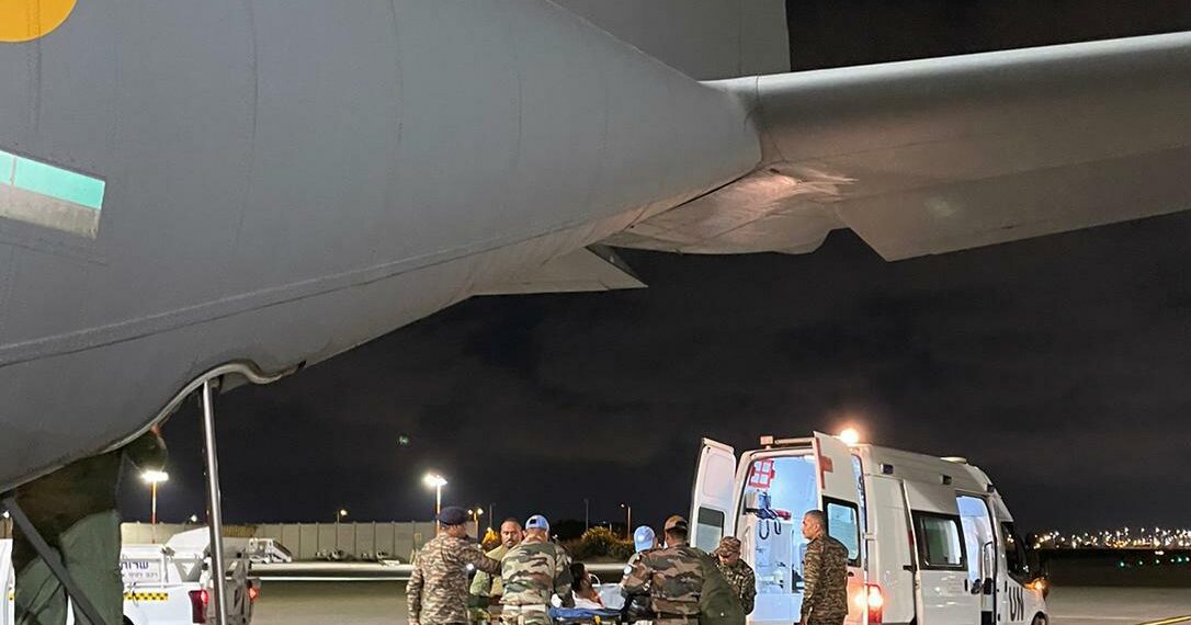INDIAN ARMY MEDICAL TEAM EVACUATES INJURED SOLDIER FROM ISRAEL